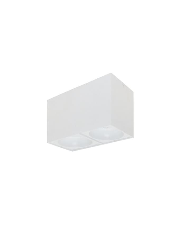 Halogena nadgradbena RETTANGOLARE DOPPIO R+130/96X2 ALU WH
